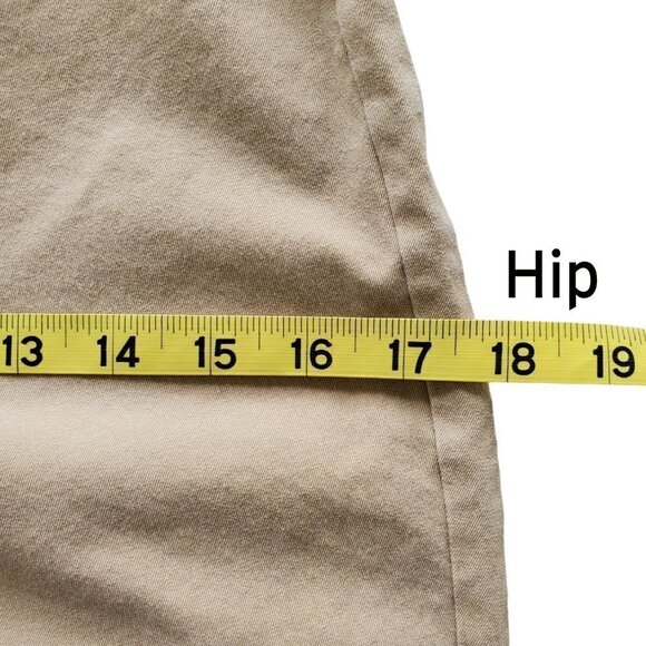 Isaac Mizrahi Live Pull On Cropped Khaki Chinos Size 6 - Picture 10 of 11